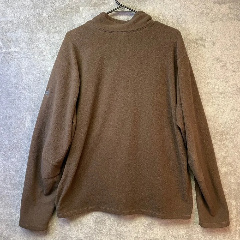 Eddie Bauer First Ascent Polartec Fleece Quarter Zip Brown Mens XL